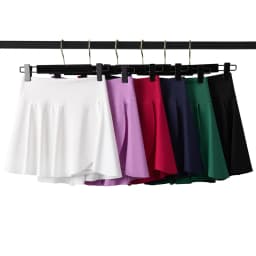 Women Summer Tennis Skirt Solid Color High Waist Pocket Running Skirt Breathable Quick Dry Gym Shorts Female Golf Sportswear