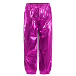 Kids Boys Girls Metallic Harem Pants Jazz Dance Costumes Elastic Waistband Shiny Trousers for Modern Hip Hop Street Dancewear