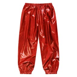 Kids Boys Girls Metallic Harem Pants Jazz Dance Costumes Elastic Waistband Shiny Trousers for Modern Hip Hop Street Dancewear