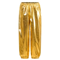 Kids Boys Girls Metallic Harem Pants Jazz Dance Costumes Elastic Waistband Shiny Trousers for Modern Hip Hop Street Dancewear