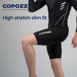 COPOZZ Plus Size Men's Swimming Trunks Shorts Long to Knee Competitive Surf Training Swimsuit Male Quick Dry Anti-embarrassment