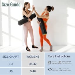 Yoga Socks for Women Non-Slip, Toeless Grippy Pilates Workout Socks, Breathable Dance Fitness Socks with Grip Bottom
