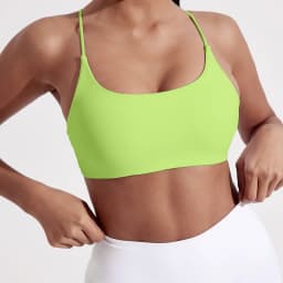 Solid Color underwear Cross Back Women Fitness Sports Bra Top Yoga Comprehensive Training Jog Chest Pad Spaghetti Strap Beauty