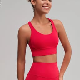 Solid Color Fitness Women Sport Bra Gym Yoga Bra Athletic Cross Tight Top Workout Underwear Chest Pad High Quality Shockproof