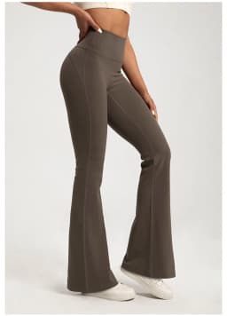 Naked High Waisted Waist Cinching Hip Lifting Fitness Exercise Elastic Bell Bottom Pants Women Casual Outdoor Running Yoga Pants
