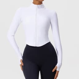 Hearuisavy Summer Ultra-Soft Fabrics Tight Sports Jackets Women Zipper Gym Yoga Clothes Female Quick-Dry Long Sleeve Sportswear