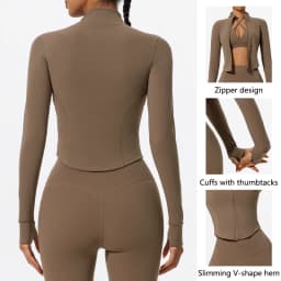 Hearuisavy Summer Ultra-Soft Fabrics Tight Sports Jackets Women Zipper Gym Yoga Clothes Female Quick-Dry Long Sleeve Sportswear