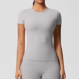 Workout Dry Fit Breathable High Elastic Sports Top Gym Fitness Wear T-shirt Women Casual Outdoor Top