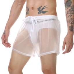 Men Beach Trunks Man Transparent Swimwear Sexy Swimming Swimsuit PVC Beachwear Shorts Boardshorts Bathing Suit Waterproof