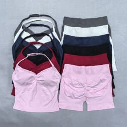2 Pieces Yoga Set Women Backless Halter Tops High Waist Seamless Shorts Gym Suit Fitness Clothes Sportswear Workout Sets