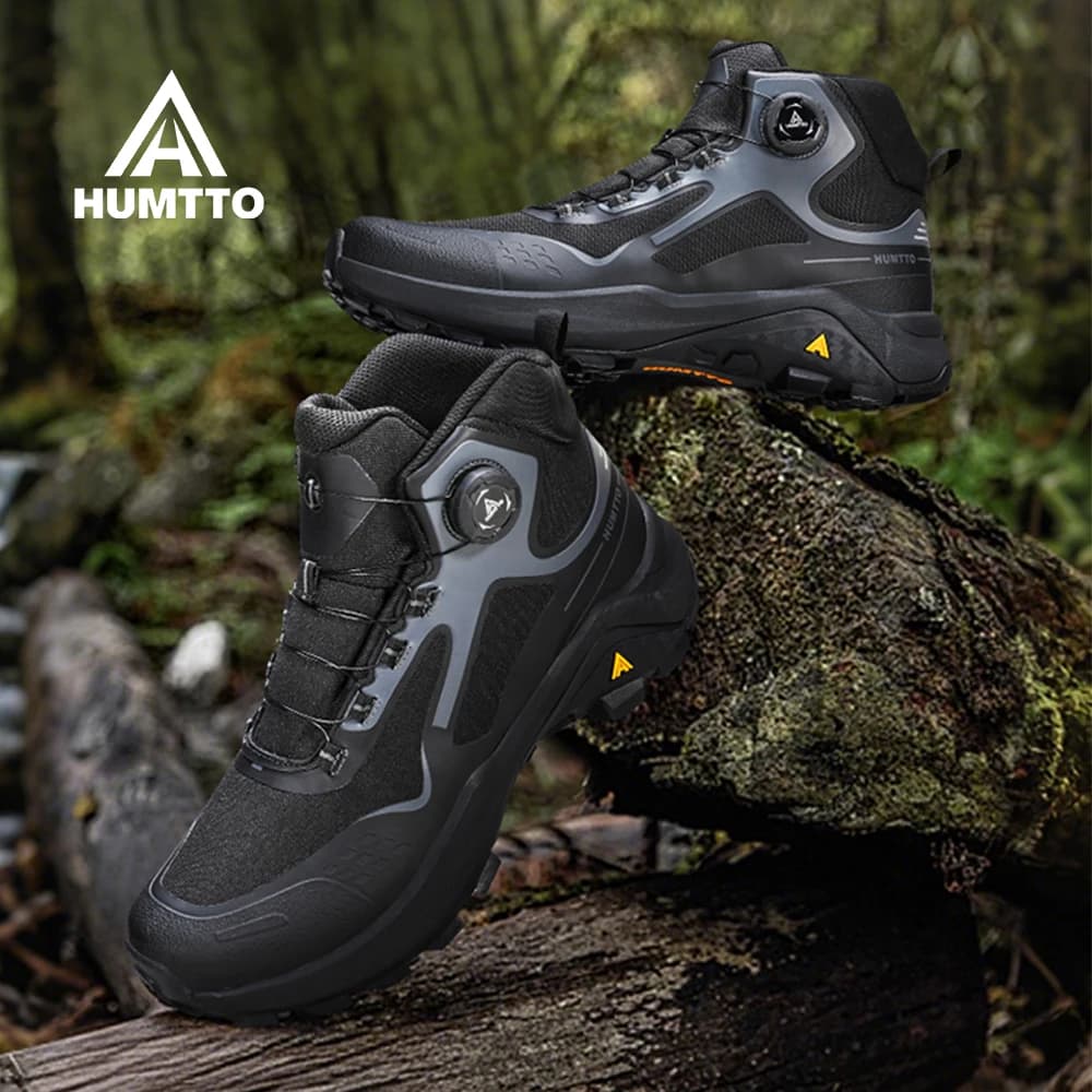 HUMTTO Winter Outdoor Water Resistance Hiking Shoes Men's 2025 Anti Slip Mountain Climbing High Top Luxury Casual Trekking Boots