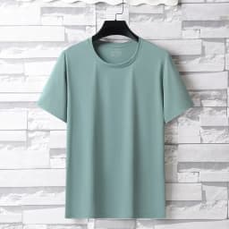 Summer Ice Silk High Elastic Men's Sports and Leisure T-shirt Comfortable Breathable Sweat-absorbing Quick Drying Top