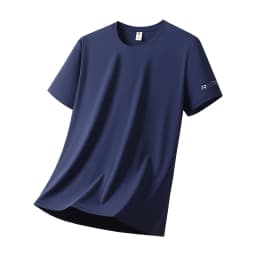Summer Ice Silk High Elastic Men's Sports and Leisure T-shirt Comfortable Breathable Sweat-absorbing Quick Drying Top