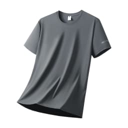 Summer Ice Silk High Elastic Men's Sports and Leisure T-shirt Comfortable Breathable Sweat-absorbing Quick Drying Top