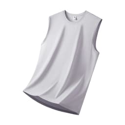 Summer Ice Silk High Elastic Men's Sports and Leisure T-shirt Comfortable Breathable Sweat-absorbing Quick Drying Top