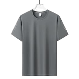 Summer Ice Silk High Elastic Men's Sports and Leisure T-shirt Comfortable Breathable Sweat-absorbing Quick Drying Top