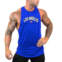 Mens Bodybuilding Tank Tops Casual Sleeveless Fitness Muscle Shirt Gym Sport Vests Summer Cotton Breathable Cool Loose Clothing