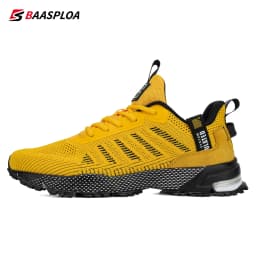 Baasploa Men Sneakers Outdoor Casual Lightweight Breathable Tennis Shoes Male Fashion Designer Mesh Professional Running Shoes