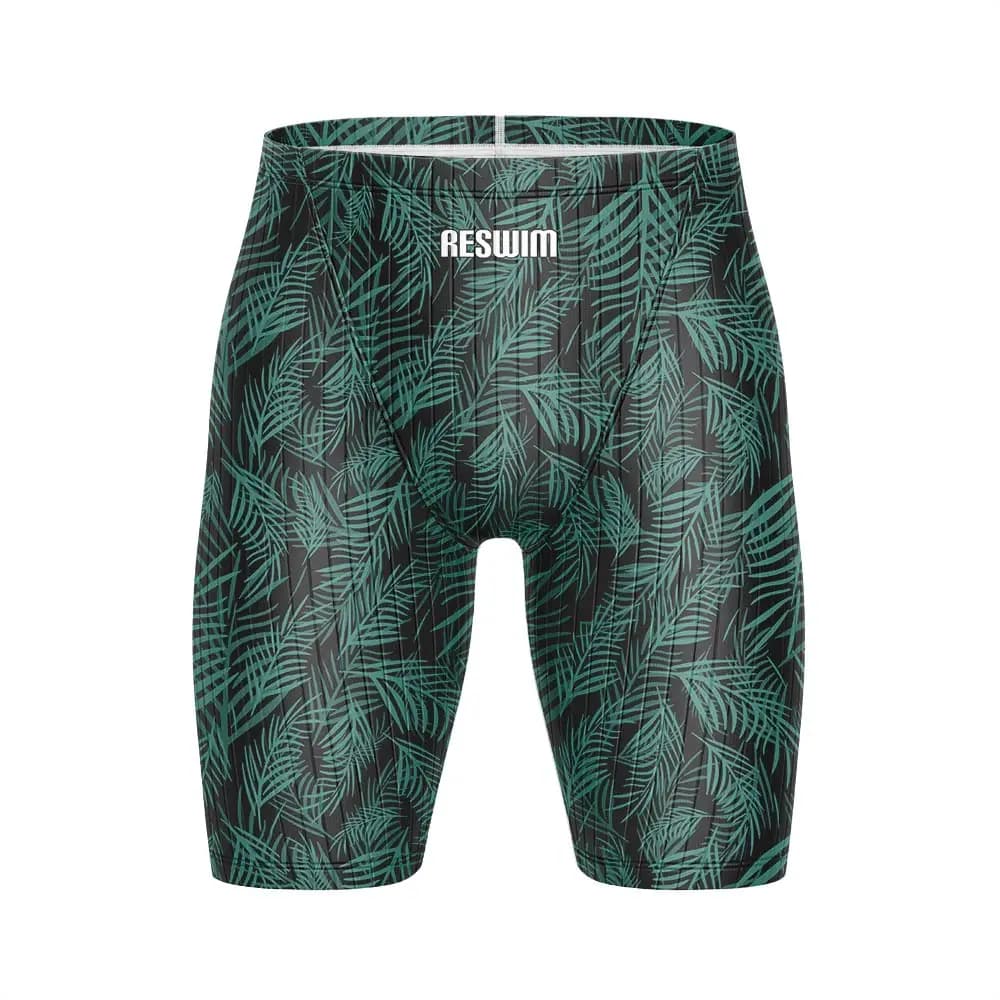 Summer Men's Pro Swim Jammer Athletic Practice Knee-Length Swimsuit Short New Swimming Trunks Beach Tights Shorts Surf Pants