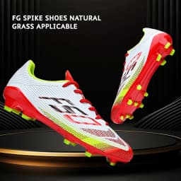 Upgraded Wear Resistant AG FG Football Shoes Skin-friendly PU Fabric Hard TPU Stud Stable Support Outdoor Natural Grass Sports