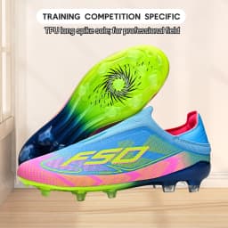 Upgraded Wear Resistant AG FG Football Shoes Skin-friendly PU Fabric Hard TPU Stud Stable Support Outdoor Natural Grass Sports