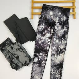 Women's High Waist Tie Dye Peach Butt Lifting Pants Sexy Cutout Breathable Stretchy Slim Fit for Workout Training