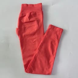 No Logo Gym Leggings Women Seamless Yoga Pants High Waist Low Ribbed Band Fitness Leggings Fitness Sweat Wicking Workout Tights