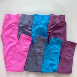 No Logo Gym Leggings Women Seamless Yoga Pants High Waist Low Ribbed Band Fitness Leggings Fitness Sweat Wicking Workout Tights