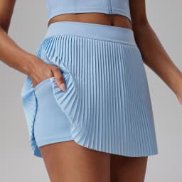 Women Pleated Sports Tennis Skirts Runniing High Waist Yoga Fitness Short Skirt Gym Golf Loose Mini Skirt With Pockets