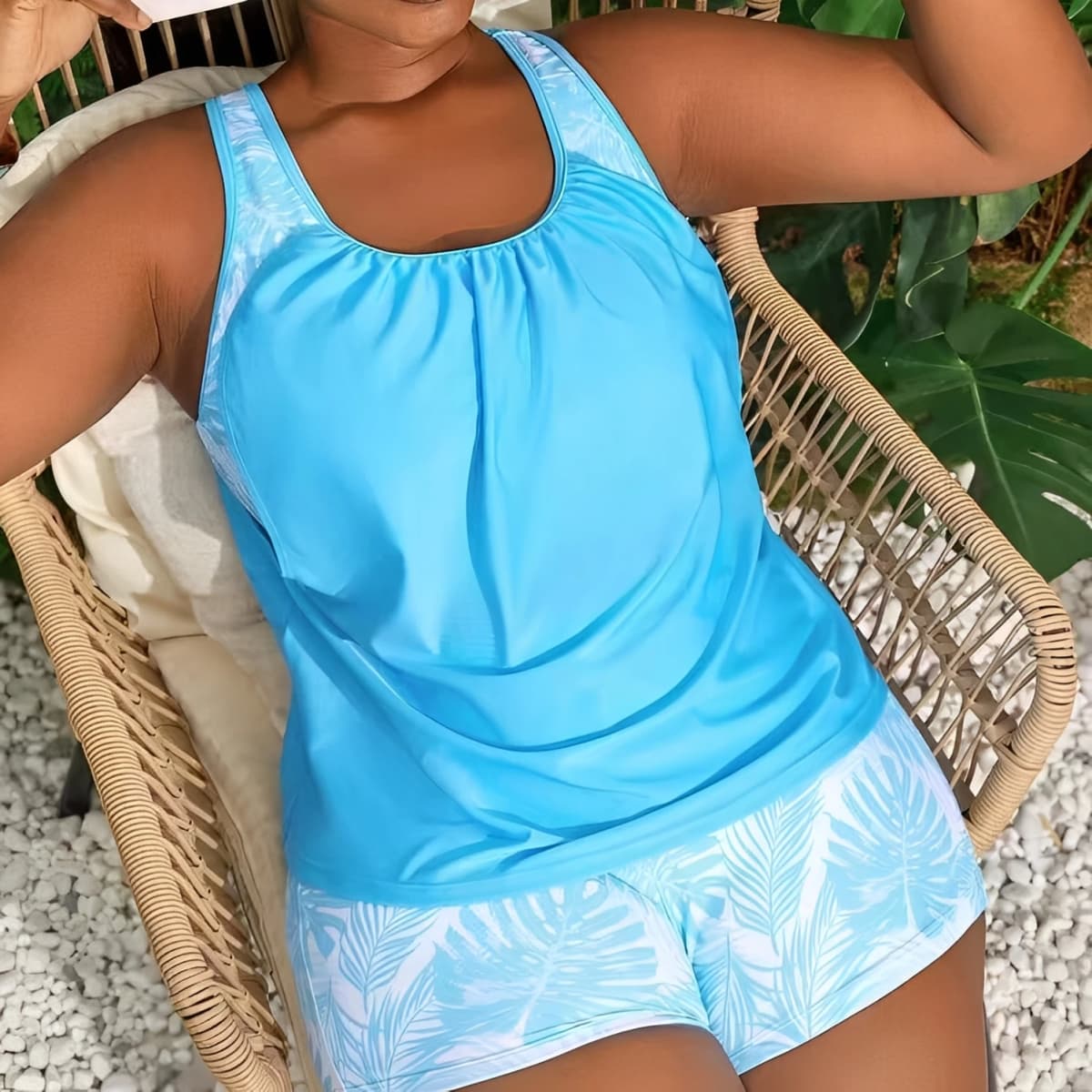 2026 Large Plus Size Tankini High Waist Swimsuit Women Printed Swimwear Female Bathers Bathing Swimming Swim Suit 4XL