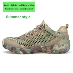 HUMTTO Waterproof Shoes for Men Hiking Shoes Leather Mens Sports Luxury Designer Outdoor Climbing Trekking Walking Sneakers Man