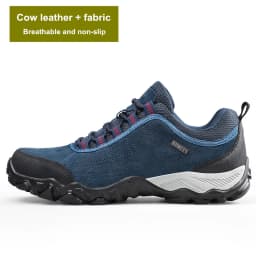 HUMTTO Waterproof Shoes for Men Hiking Shoes Leather Mens Sports Luxury Designer Outdoor Climbing Trekking Walking Sneakers Man