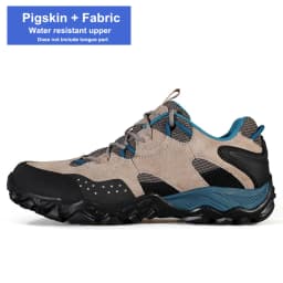 HUMTTO Waterproof Shoes for Men Hiking Shoes Leather Mens Sports Luxury Designer Outdoor Climbing Trekking Walking Sneakers Man
