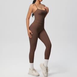 Halter Yoga Top Set Fitness Gym Suit Training Sleeveless Sport Gym Tops Crossover Back Sports Underwear Tummy Control Slimming