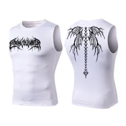 Y2K Compression T Shirt Men Workout Top Summer Sports Tights Running Tank Top Quick Dry Fitness Tank Top Skinny Vest Tight Tank