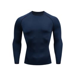 Men's Compression Long Sleeve Shirt Black Fitness T-shirt Male Running Quick Drying Gym Top Sun Protection Sports Base Layer