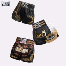 ANOTHERBOXER Men's Muay Thai Shorts, Quick-Dry MMA Kickboxing Boxing Trunks Women Child Premium Fighting Thaiboxing Shorts