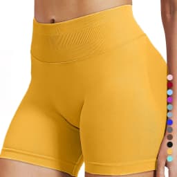 High stretch hip lifting fitness yoga shorts with peach hips and no awkward lines, Pilates medium intensity training shorts
