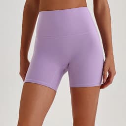Buttery Soft Stretch Nylon Yoga Biker Shorts No Front Seam High Waist Y-shape Butt Lifting Sport Workout Gym Shorts For Women