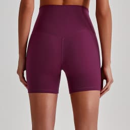Buttery Soft Stretch Nylon Yoga Biker Shorts No Front Seam High Waist Y-shape Butt Lifting Sport Workout Gym Shorts For Women