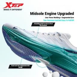 Xtep One Piece Model 3.0 Men Running Shoes 2025 Spring Comfortable Stability Cushion Rebound Racing Sneakers 875219110030