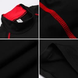 Men's High neck Long Sleeve Compression Shirts Cool Dry Sun Protection Sports Tights Undershirts Running Gym Tops