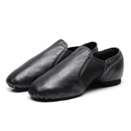 USHINE 24-44 Genuine Leather Jazz Dance Shoes Tan Black Antiskid Sole Jazz Shoes Adults Dance Sneakers For Chidren Girls Women
