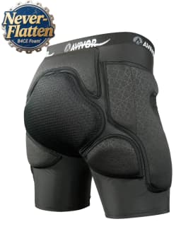 AVIVOR Never-Flatten Foam Padded Shorts | Full Coverage & Breathable | Low-Profile Protection for Ski/Skate/Skateboard (Adults)