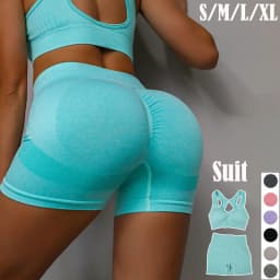 2PCS Yoga Suit Yoga Sports Underwear Women's Fitness Suit Vest Running Sports Yoga Shorts Set Yoga Set Workout Set