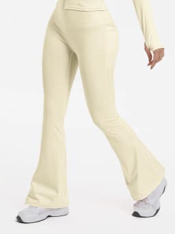 Women's Bell-bottom Yoga Leggings With Pockets Tummy Control High Waist Workout Pants Gym Running