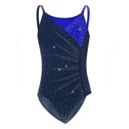 Rhythmic Gymnastics Leotatd Childs Spaghetti Straps Ruched Figure Skating Jumpsuits Kids Girls Sleeveless Ballet Dance Costume