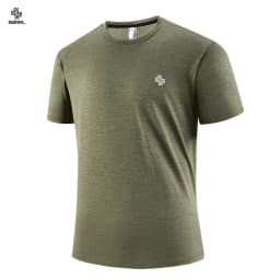 SBWL Fashion Football Style Men's Outdoor Running Fitness Loose Short Sleeve T-Shirt Breathable Quick Drying Casual Gym Tops