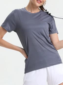 Women's Solid Color Ultralight Quick Dry Sport T-Shirt,Breathable Lightweight ,Running Gym Compression Shirt