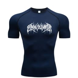 Summer Compression Sweatshirt Short Sleeve Men's Fitness T-Shirt Running Quick-Dry Top Gym Workout Bodybuilding T-Shirt S-3XL